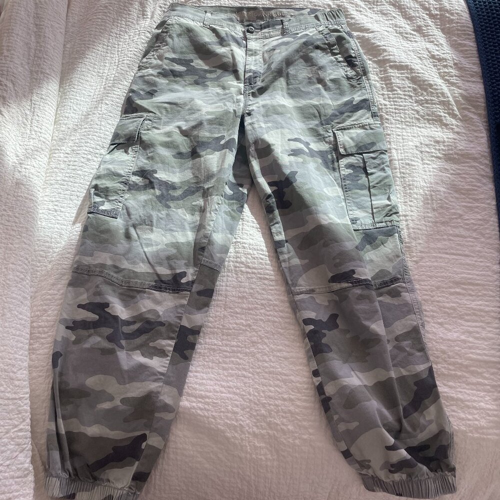 Light Wash Camo Cargo Joggers